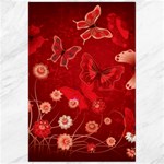 Four Red Butterflies With Flower Illustration Butterfly Flowers Canvas 24  x 36 