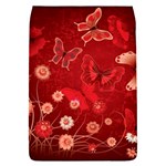 Four Red Butterflies With Flower Illustration Butterfly Flowers Removable Flap Cover (L)