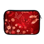 Four Red Butterflies With Flower Illustration Butterfly Flowers Apple MacBook Pro 17  Zipper Case