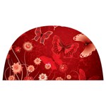 Four Red Butterflies With Flower Illustration Butterfly Flowers Anti scalding pot cap