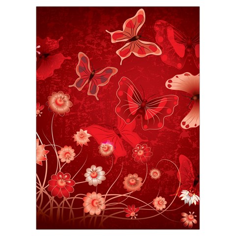 Four Red Butterflies With Flower Illustration Butterfly Flowers Playing Cards Single Design (Rectangle) with Custom Box from ArtsNow.com Card