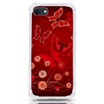 Four Red Butterflies With Flower Illustration Butterfly Flowers iPhone SE