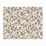 White And Brown Floral Wallpaper Flowers Background Pattern Small Glasses Cloth