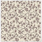 White And Brown Floral Wallpaper Flowers Background Pattern Canvas 12  x 12 