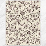 White And Brown Floral Wallpaper Flowers Background Pattern Canvas 12  x 16 