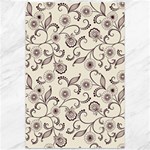 White And Brown Floral Wallpaper Flowers Background Pattern Canvas 12  x 18 