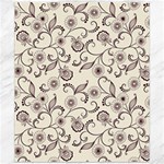 White And Brown Floral Wallpaper Flowers Background Pattern Canvas 20  x 24 