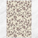 White And Brown Floral Wallpaper Flowers Background Pattern Canvas 24  x 36 