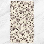 White And Brown Floral Wallpaper Flowers Background Pattern Canvas 40  x 72 