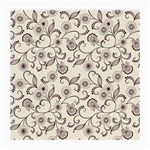 White And Brown Floral Wallpaper Flowers Background Pattern Medium Glasses Cloth