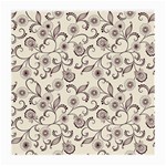 White And Brown Floral Wallpaper Flowers Background Pattern Medium Glasses Cloth