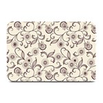 White And Brown Floral Wallpaper Flowers Background Pattern Plate Mats