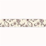 White And Brown Floral Wallpaper Flowers Background Pattern Small Bar Mat