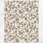 White And Brown Floral Wallpaper Flowers Background Pattern Canvas 11  x 14 