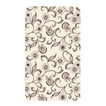 White And Brown Floral Wallpaper Flowers Background Pattern Memory Card Reader (Rectangular)