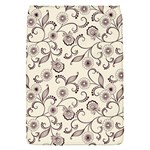 White And Brown Floral Wallpaper Flowers Background Pattern Removable Flap Cover (S)