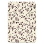 White And Brown Floral Wallpaper Flowers Background Pattern Removable Flap Cover (S)