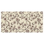 White And Brown Floral Wallpaper Flowers Background Pattern Banner and Sign 6  x 3 