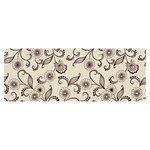 White And Brown Floral Wallpaper Flowers Background Pattern Banner and Sign 8  x 3 