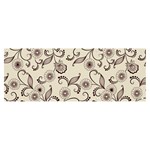 White And Brown Floral Wallpaper Flowers Background Pattern Banner and Sign 8  x 3 