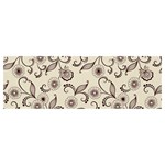 White And Brown Floral Wallpaper Flowers Background Pattern Banner and Sign 12  x 4 