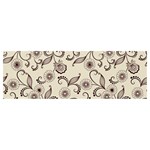 White And Brown Floral Wallpaper Flowers Background Pattern Banner and Sign 12  x 4 