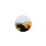 Variety Of Fruit Water Berry Food Splash Kiwi Grape 1  Mini Buttons