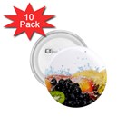 Variety Of Fruit Water Berry Food Splash Kiwi Grape 1.75  Buttons (10 pack)