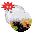 Variety Of Fruit Water Berry Food Splash Kiwi Grape 2.25  Buttons (10 pack) 