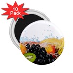 Variety Of Fruit Water Berry Food Splash Kiwi Grape 2.25  Magnets (10 pack) 