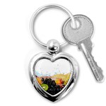 Variety Of Fruit Water Berry Food Splash Kiwi Grape Key Chain (Heart)