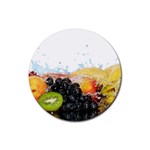 Variety Of Fruit Water Berry Food Splash Kiwi Grape Rubber Coaster (Round)