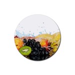 Variety Of Fruit Water Berry Food Splash Kiwi Grape Rubber Coaster (Round)