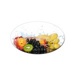 Variety Of Fruit Water Berry Food Splash Kiwi Grape Sticker (Oval)