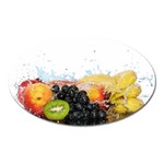 Variety Of Fruit Water Berry Food Splash Kiwi Grape Oval Magnet