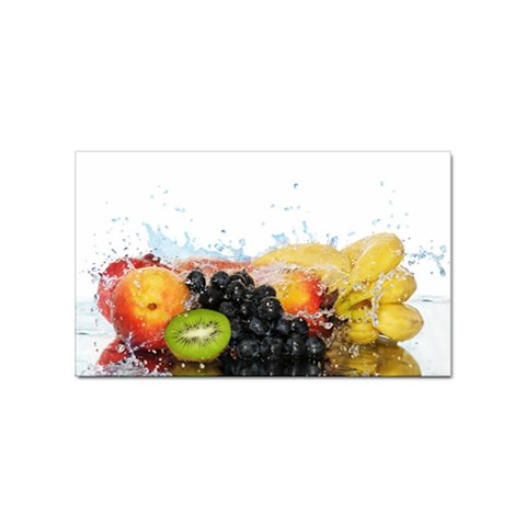 Variety Of Fruit Water Berry Food Splash Kiwi Grape Sticker Rectangular (100 pack) from ArtsNow.com Front