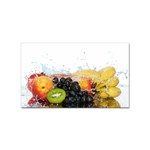 Variety Of Fruit Water Berry Food Splash Kiwi Grape Sticker Rectangular (100 pack)