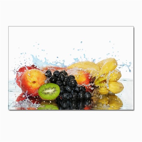 Variety Of Fruit Water Berry Food Splash Kiwi Grape Postcard 4 x 6  (Pkg of 10) from ArtsNow.com Front