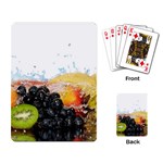 Variety Of Fruit Water Berry Food Splash Kiwi Grape Playing Cards Single Design (Rectangle)