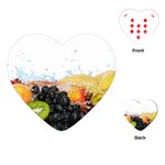 Variety Of Fruit Water Berry Food Splash Kiwi Grape Playing Cards Single Design (Heart)