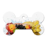 Variety Of Fruit Water Berry Food Splash Kiwi Grape Dog Tag Bone (Two Sides)