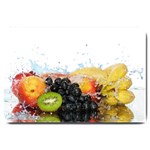 Variety Of Fruit Water Berry Food Splash Kiwi Grape Large Doormat