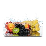 Variety Of Fruit Water Berry Food Splash Kiwi Grape Plate Mats