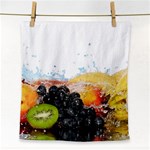 Variety Of Fruit Water Berry Food Splash Kiwi Grape Face Towel