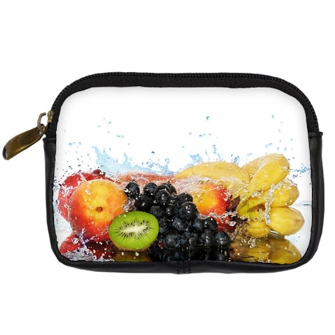Variety Of Fruit Water Berry Food Splash Kiwi Grape Digital Camera Leather Case from ArtsNow.com Front