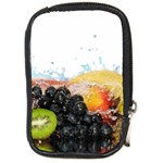 Variety Of Fruit Water Berry Food Splash Kiwi Grape Compact Camera Leather Case