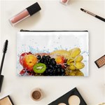 Variety Of Fruit Water Berry Food Splash Kiwi Grape Cosmetic Bag (Medium)