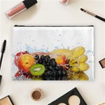 Variety Of Fruit Water Berry Food Splash Kiwi Grape Cosmetic Bag (Large)