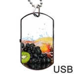 Variety Of Fruit Water Berry Food Splash Kiwi Grape Dog Tag USB Flash (One Side)