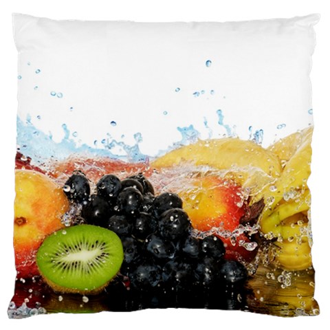 Variety Of Fruit Water Berry Food Splash Kiwi Grape Large Cushion Case (Two Sides) from ArtsNow.com Front